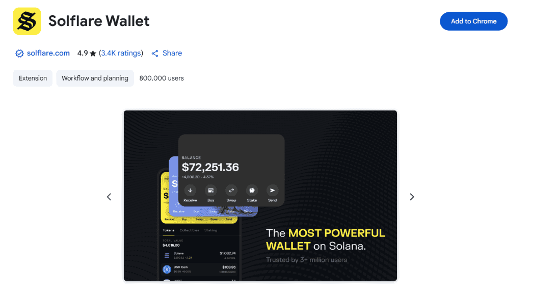 Solflare Wallet Web Extension