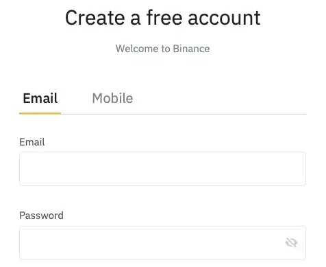 1. Sign up to Binance