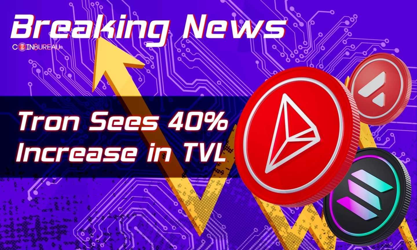 Tron Passes AVAX and SOL in TVL, Claiming 3rd Spot After 40% Increase