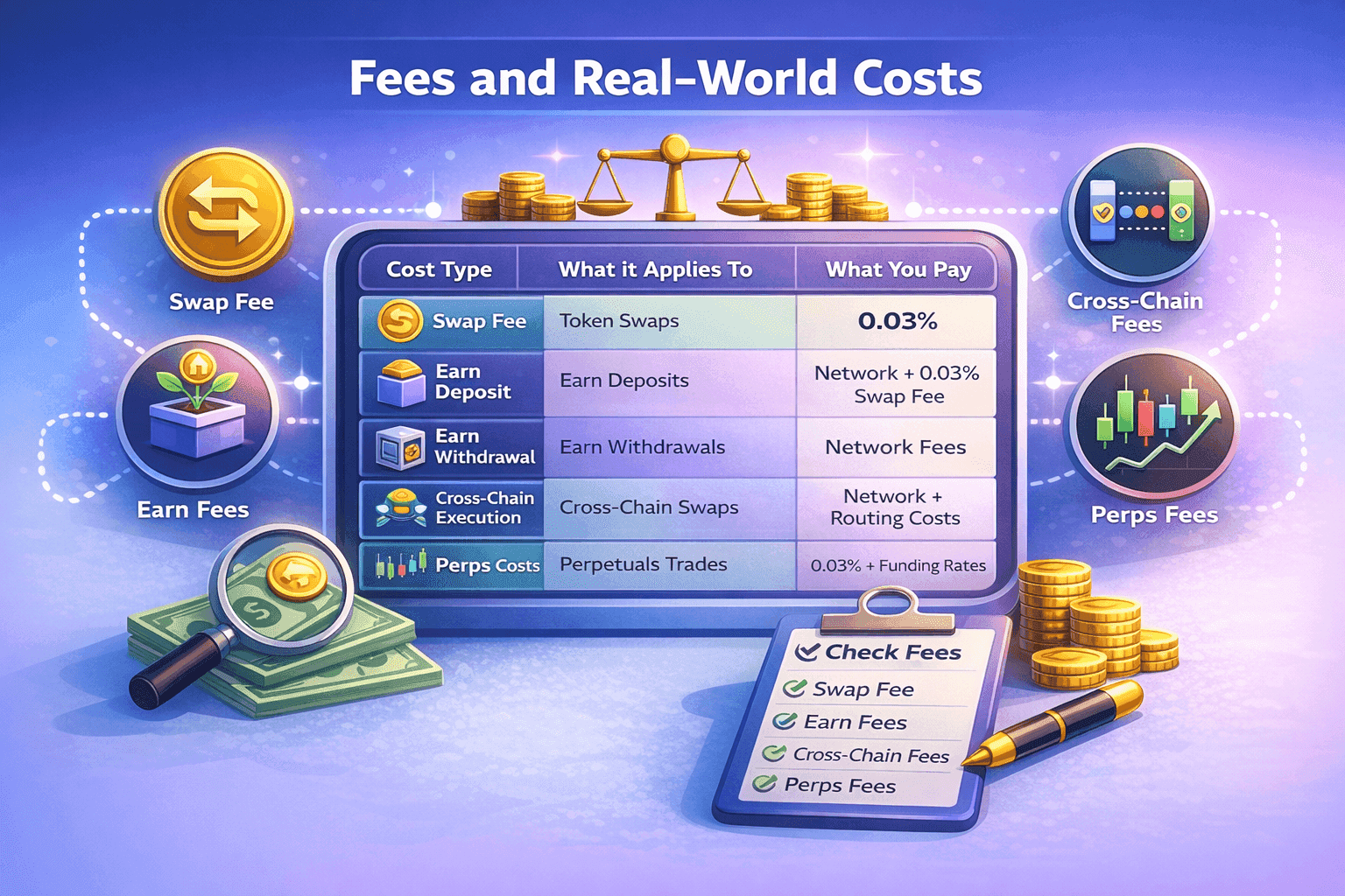 defi.app Fees and Costs