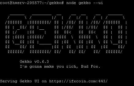 Gekko Output When Running Output When Gekko Is Running Properly