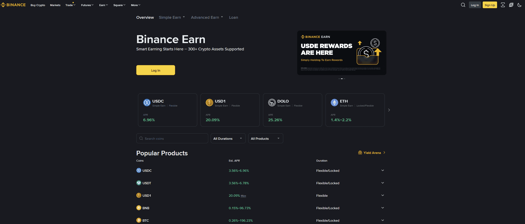 Binance.US Earn