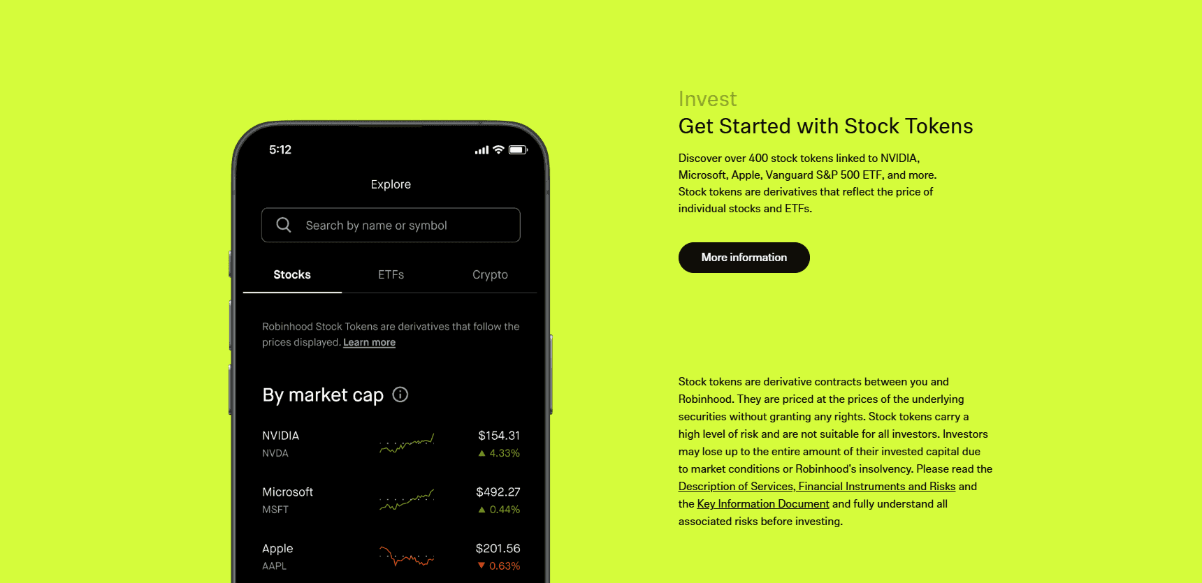 Robinhood Mobile App Interface 