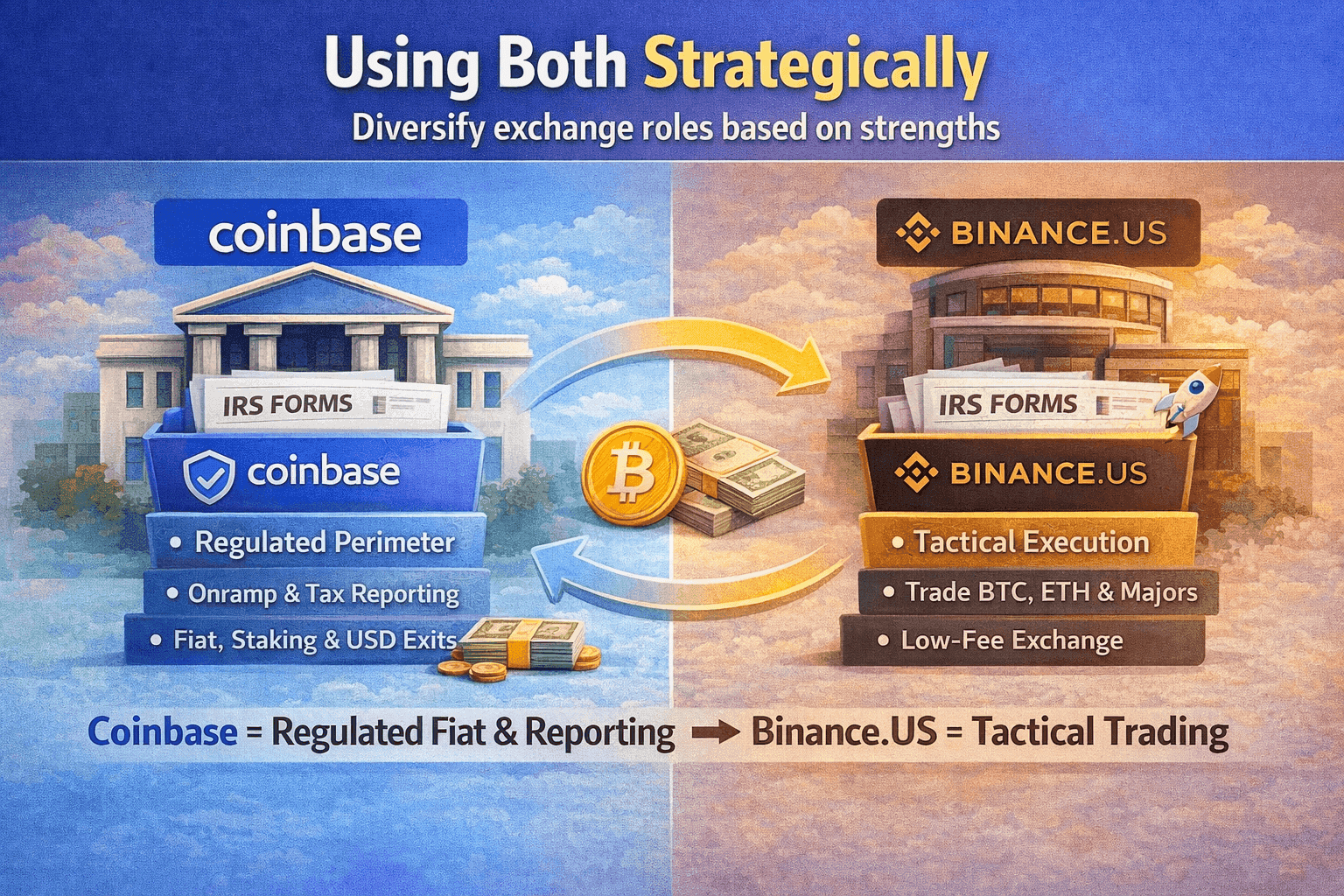 Using Both Binance and CoinbaseStrategically