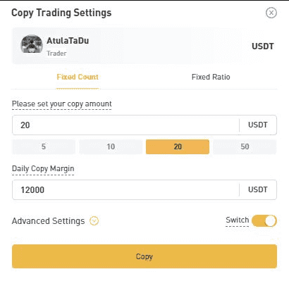 Set Your Copy Parameters