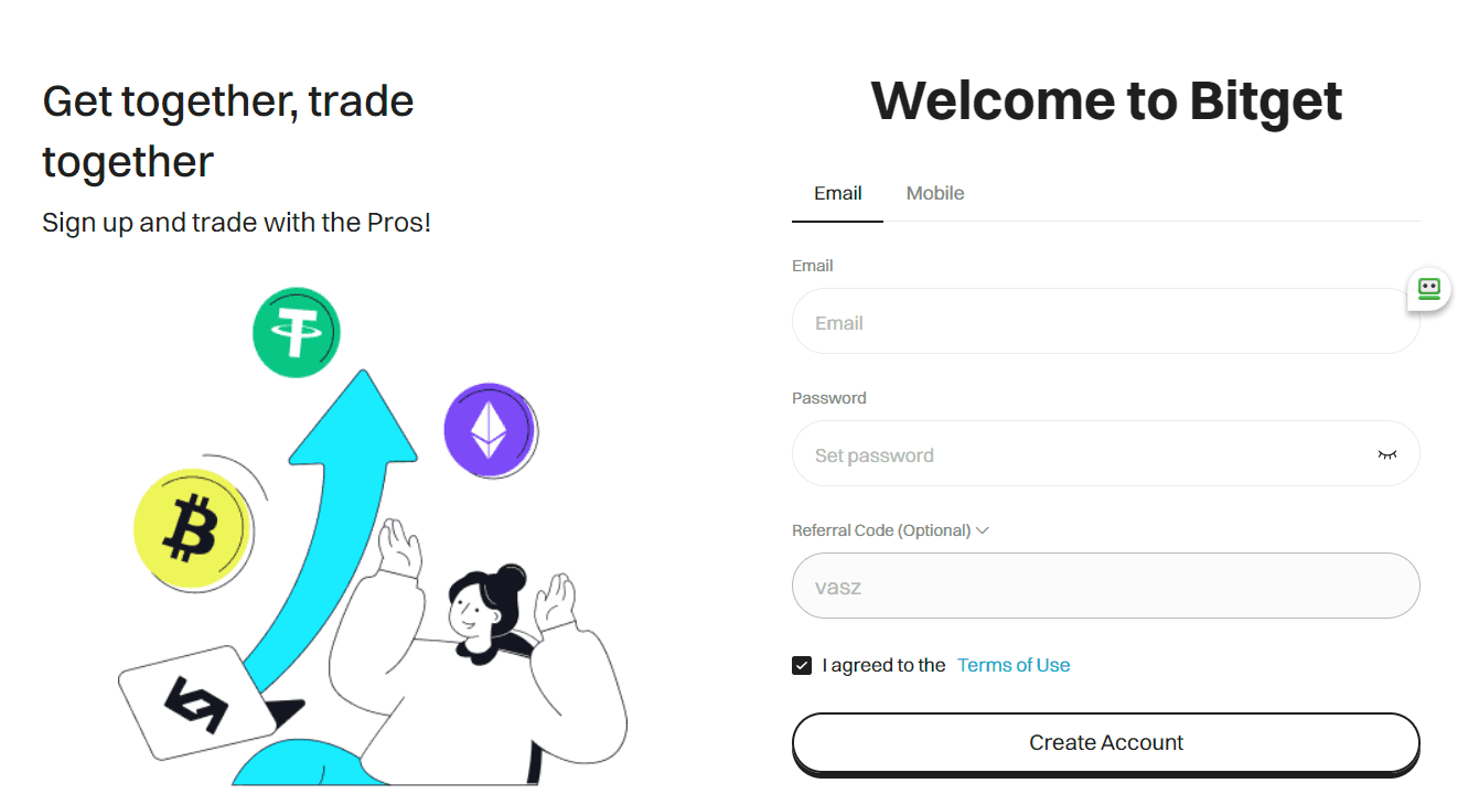 How to Sign up on Bitget